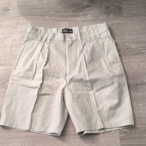 Jon Lauren Cream Pleated Shorts Size 32
